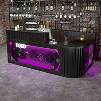 Bureau de réception de lumière de LED de fer de Style industriel de vente chaude pour le comptoir de barre populaire durable de restaurant d'hôtel de pub