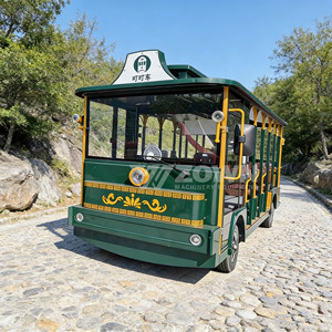 Train touristique électrique de luxe personnalisé, mini-bus navette, bus de tourisme, voiture pour visites touristiques - Product Image 3