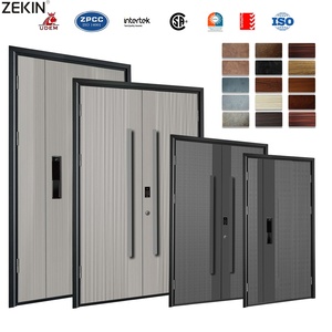 Zekin Proof Soundproof As2047 security doors for house Aluminum Alloy Door Entry Luxury Big Door for Villa - Product Image 1