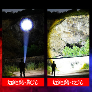 Rechargeable Flashlight Led High Brightness Long <b>Range</b> Focus Adjustable For Outdoor Patrol Use - Product Image 3