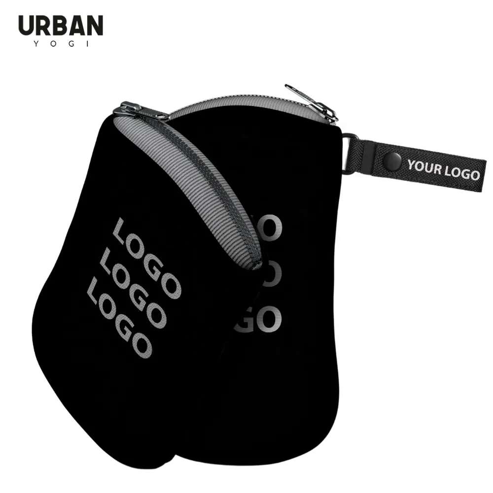 Logo personalizzato Multiuso Neoprene Da Viaggio In Tessuto Con Zip Del Sacchetto con impugnatura ad anello per il Telefono Chiavi Portafoglio Cosmetici Maschera Occhiali Da Sole orologio