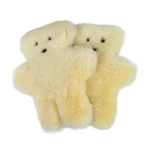 Real sheepskin fur teddy bear customized color and size supply OEM&ODM