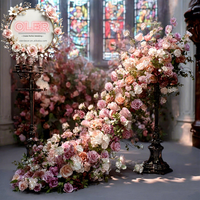 Chemin de fleurs artificielles élégantes personnalisées pour Noël ou la rentrée des centres de table de l'école