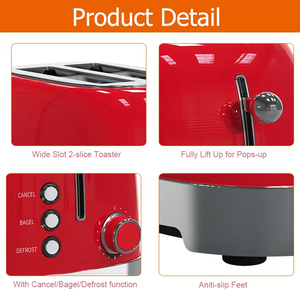 Plancha Eléctrica Multifunción 229214 de 825W con Rejilla, 2 Rebanadas - Antiadherente, 6 Niveles de Tostado - Product Image 3