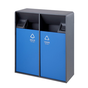 Stainless Steel Outdoor Trash Can With Ashtray Integrated Sorting <b>Bin</b> For Hotel And Public Use - Product Image 2