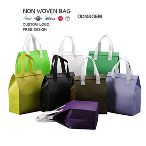 Bolsa Térmica Desechable Ecológica Personalizada, Bolsa de Aislamiento No Tejida con Cierre de Velcro para Entrega de Alimentos - Product Image 1