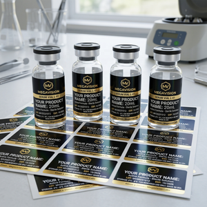 Etiqueta Adhesiva de Vinilo Impermeable Personalizada para Frascos de Investigación de 3 ml, 5 ml y 10 ml, para Botellas de Vidrio de Laboratorio - Product Image 4