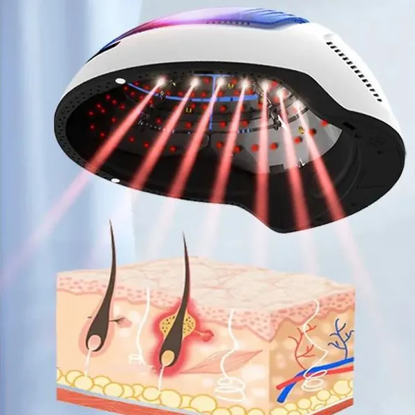 최고의 헤어 재성장 헬멧 커널 KN-8000C LLLT 650nm 레이저 다이오드 헤어 성장 헬멧/레이저 캡