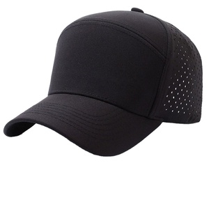Most Popular Baseball Cap With Embroidered Logo Waterproof Breathable Quick-Drying 7 Panel <b>Running</b> Hat With Laser Holes - Product Image 1