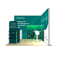 Stand d'exposition modulaire SEG rétroéclairé 10x10 pieds, sans outil, en aluminium, portable, personnalisé, pour salons professionnels et événements