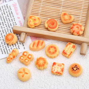 Mini pain nourriture jouets bricolage crème colle pinces à <span class=keywords><strong>cheveux</strong></span> trou chaussures boucles décoratif résine accessoires Nail Art breloque autocollant - Product Image 3