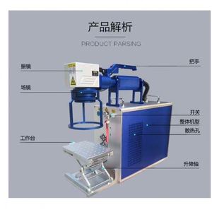 เครื่องแกะสลักเลเซอร์ไฟเบอร์โลหะแบบพกพา CNC ความแม่นยำสูงรุ่นใหม่ 30W/50W - Product Image 4