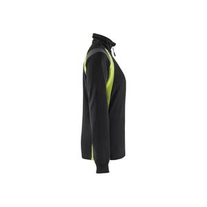 BLAKLADER - 340311589933L Pull femme demi-zip Noir/Jaune-EAN 7330509815540 WORK HOODIES - Product Image 4