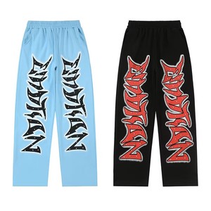 Pantalones de chándal para hombre de peso pesado de algodón 100% de alta calidad, pantalones de chándal de emoción mixta para hombres - Product Image 6