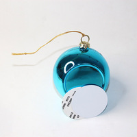 Décorations de Noël Boule de Noël en plastique personnalisée Sublimation Boules d'ornements d'arbre de Noël vierges