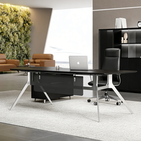 Bureau de direction simple de haute qualité, design moderne, bureau d'angle, poste de travail pour PDG, directeur, patron