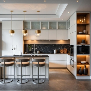 ตู้ครั<span class=keywords><strong>ว</strong></span>ทันสมัยราคาไม่แพงตู้<span class=keywords><strong>ครัว</strong></span>แบบกำหนดเองในตัวพร้อมประตูกระจก - Product Image 4