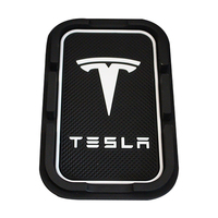 Tesla Model 3 Handyhalterung Auto Anti-Rutsch-Matte Klebematte Armaturenbrett Rutschfeste Matte Handy-Schlüssel-GPS-Halter Zubehör Mit Logo