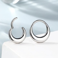 316L cincin hidung Septum baja tahan karat Hoops telinga bulat bulan sabit anting spiral tulang rawan Tragus Perhiasan Tubuh
