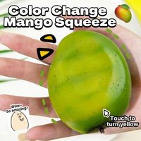Cairan Pembentuk Mangga Berubah Warna, Mainan Squishy Lucu yang Lembut dan Dapat Diuleni, Penghilang Stres yang Berubah Suhu