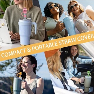 Straw Topper Charms Compatible 30&40Oz Tumbler Bow Tie Straw Covers Cap Girly Bulk Pretty Reusable Dust-Proof Stan-ley Straw Cap - Product Image 4