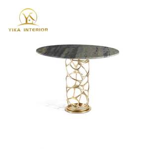 Mesa de <span class=keywords><strong>Centro</strong></span> de Mármol y Metal Moderna y Sencilla de Lujo Italiano Ro Berto Ca Va Lli para Sala de Estar, Mesa de Esquina para Sofá, Mesa de Té - Product Image 1