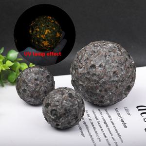 Llama Natural piedra fuego espíritu bola novedad cristal Oficina decoración grabado a mano <span class=keywords><strong>Luna</strong></span> cráter superficie tallada - Product Image 1