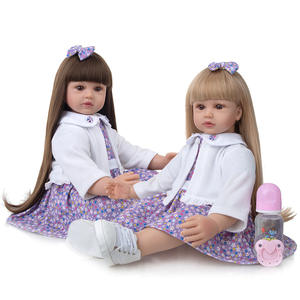 Bébé réaliste poupées en silicone souple <span class=keywords><strong>60cm</strong></span> <span class=keywords><strong>Reborn</strong></span> enfant en bas âge poupées fille jouet bébé cadeau d'anniversaire - Product Image 2