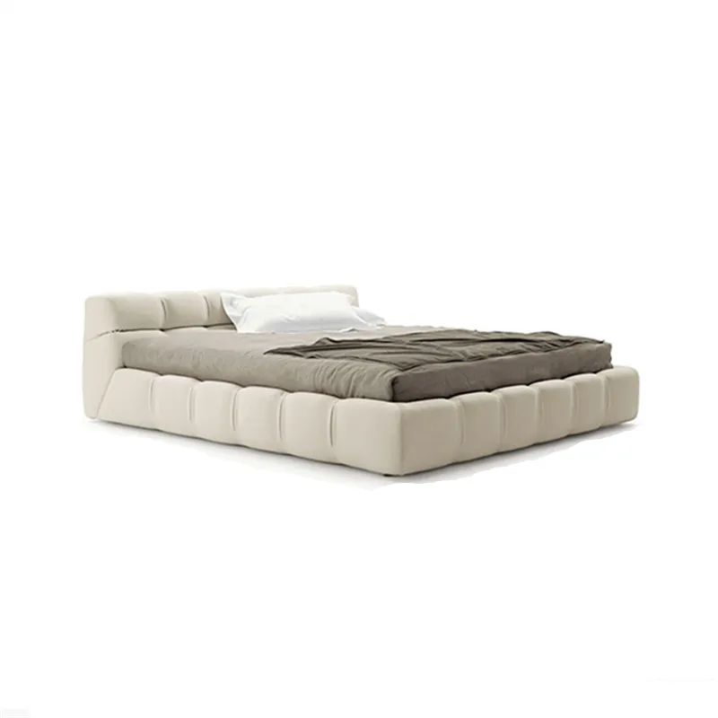 Итальянская Минималистичная кровать Tufty, Современная Минималистичная технология, тканевая кровать, кровать для мастера, кремовый стиль, двуспальная кровать