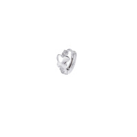 Collection Minimaliste : Boucles d'oreilles créoles uniques en argent sterling S925, design géométrique/circulaire - Prix pour une seule pièce