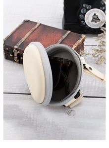 Étui à <span class=keywords><strong>lunettes</strong></span> pliable en cuir avec fermeture éclair ronde, étui souple pour <span class=keywords><strong>lunettes</strong></span>, pochette de rangement portable pour les voyages et les activités de plein air - Product Image 4