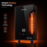 7-10KW Intelligenter Energiesparender Elektrischer Durchlauferhitzer Tanklos für Familie Haus Outdoor Garage Dusche Badezimmer Hochleistung