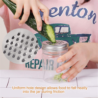 Pot Mason en métal de qualité alimentaire Linlang Shanghai, avec couvercle à vis en acier inoxydable, fermetures anti-déversement – Vente chaude
