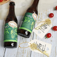 Clés antiques cadeaux souvenirs rustiques faveurs de mariage Vintage Happy Key ouvre-bouteille de bière avec carte d'escorte