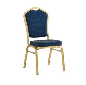 Hot Sale Wholesale Luxury Blue Metal Iron <b>Stackable</b> <b>Chairs</b> for Apartment Hotel Weddings - Product Image 1