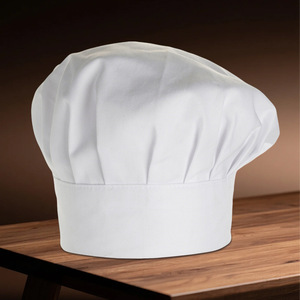 Chef Hat Custom Logo Unisex Hotel Kitchen Work Cap Sturdy Durable Stain Resistant Catering Hat - Product Image 2