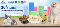 Aliments pour chats en gros OEM ODM sous marque privée, friandises croquantes en forme de poisson à base de viande, saveur poulet, sans céréales, pour digestion sensible