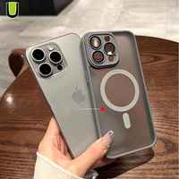 Coque de protection magnétique mate tout-en-un avec bouton de contrôle de l'appareil photo pour iPhone 16 Pro Max 13 15 17 18 Pro