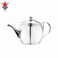 Ensemble bouilloire moderne de luxe en acier inoxydable, forme ronde simple, en métal, pot à thé et à café siffleur