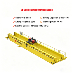 Grúa Puente de Doble Viga de 5, 10, 20, 50 y 800 Toneladas, de Alta Resistencia, con Carro Eléctrico, Estilo Europeo - Product Image 2