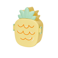 Boîte à goûter pour enfants en forme de fruits, en plastique, fraise, ananas, carotte, pastèque, avec compartiments