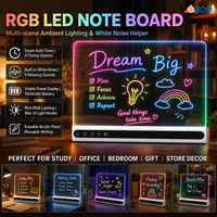 Meilleures ventes, vente directe d'usine, certifié CE FCC RoHS, veilleuse à changement de couleur, 7 modes statiques, 7 modes dynamiques, tableau de dessin LED