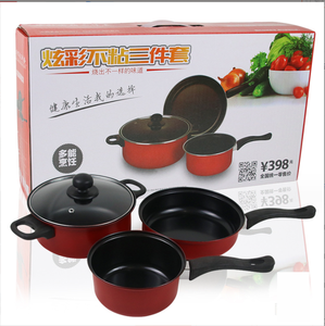 ชุดหม้อและกระทะนอนสติ๊กชุดเครื่องครัวอลูมิเนียมไม่ติดกระทะพร้อมหม้อเคลือบเซรามิกและกระทะ - Product Image 4