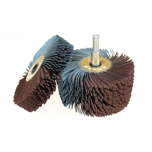 Roue à lamelles de ponçage 118x60mm/30mm <span class=keywords><strong>pour</strong></span> meuleuse, <span class=keywords><strong>brosse</strong></span> de polissage <span class=keywords><strong>pour</strong></span> le ponçage et le lustrage du bois et du métal - Product Image 1