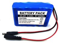 Batterie au lithium-ion 7.4V 11.1V 14.8V avec cellule cylindrique ou pochette de dimension personnalisée fabriquée