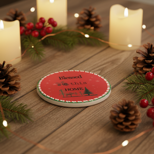 Custom Printing Sandstone Coasters Promotional Sublimation Ceramic Round Blanks Coasters With Cork Back