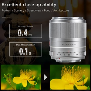 Viltrox-lente de enfoque automático AF para cámara <span class=keywords><strong>Canon</strong></span>, APS-C de 33mm f1.4 STM para EOS M M5 M6II <span class=keywords><strong>M200</strong></span> M50 <span class=keywords><strong>Canon</strong></span> EOS m-mount, sin espejo - Product Image 4