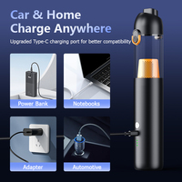 Vacuum Cleaner Mini Portabel 4-in-1 Daya Hisap 15000pa Layar Pintar Tanpa Kabel untuk Mobil dan Rumah