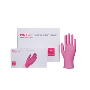 Factory Wholesale Disposable Black Nitrile <b>Vinyl</b> Blend Gloves Powder Free for Tattoo Shop Beauty Salon Use - Product Image 1