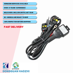 Автомобильный 9006 светоизлучающий диодный жгут проводов с DRL противотуманным реле предохранителя Комплект для сборки изолированного кабеля - Product Image 1